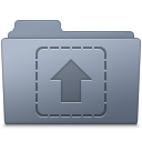 Upload Folder Graphite Icon 128x128 png